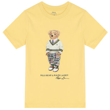 Boys Yellow Polo Bear T-Shirt