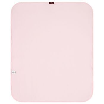 بطانية بشعار دب تيدي باللونين الوردي والأبيض للبنات