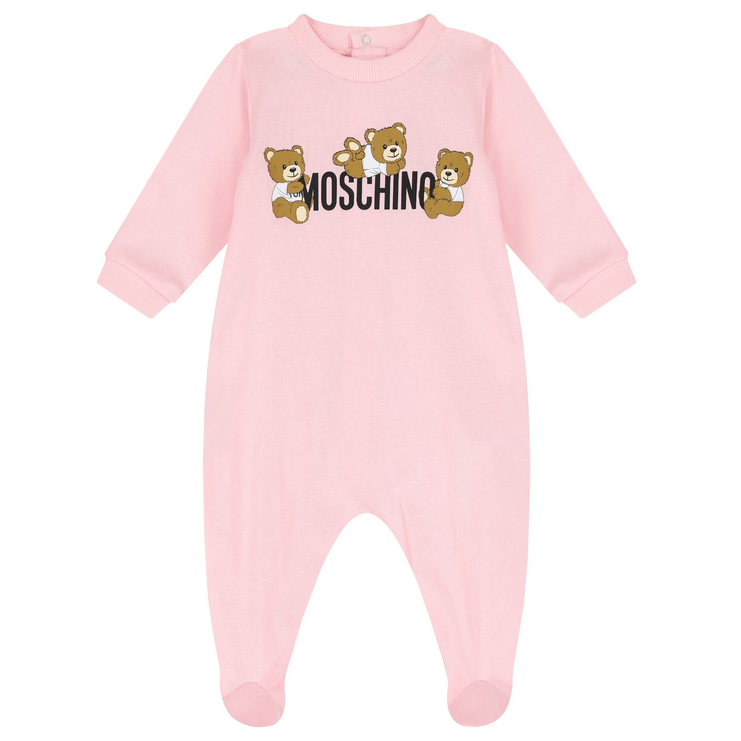 لبس أطفال بناتي باللون الوردي بشعار دب تيدي, 3, hi-res