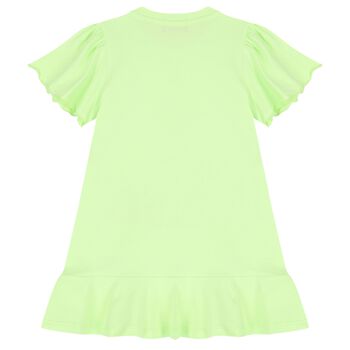 Girls Green Logo Bag Dress
