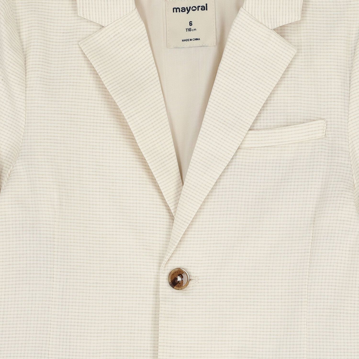 بليزر باللون البيج كاروهات للأولاد, 1, hi-res