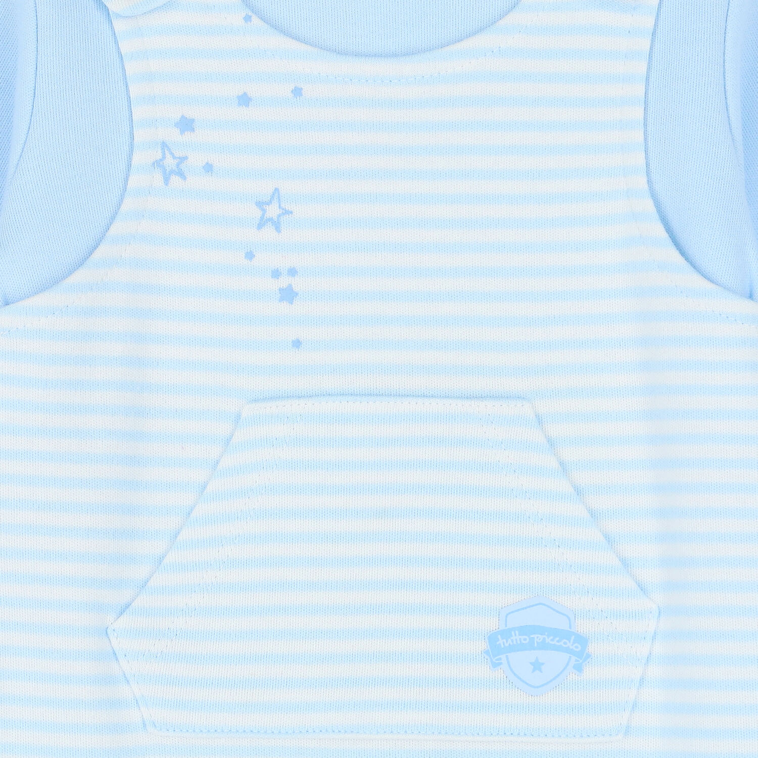 Baby Boys Blue & White Striped Romper, 1, hi-res