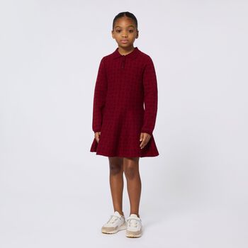 Girls Red Logo Dress