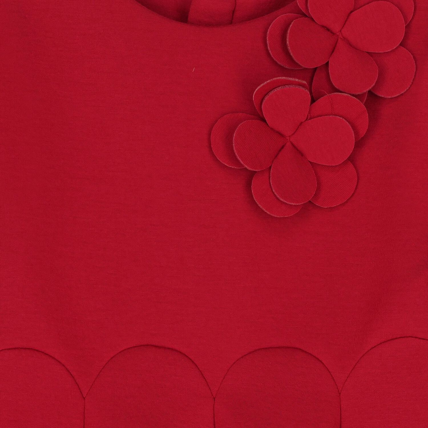 Girls Red Floral Dress, 1, hi-res