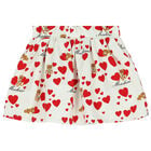 Girls Ivory Teddy Bear & Heart Dress, 2, hi-res