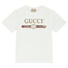 White Cotton Logo T-Shirt, 1, hi-res