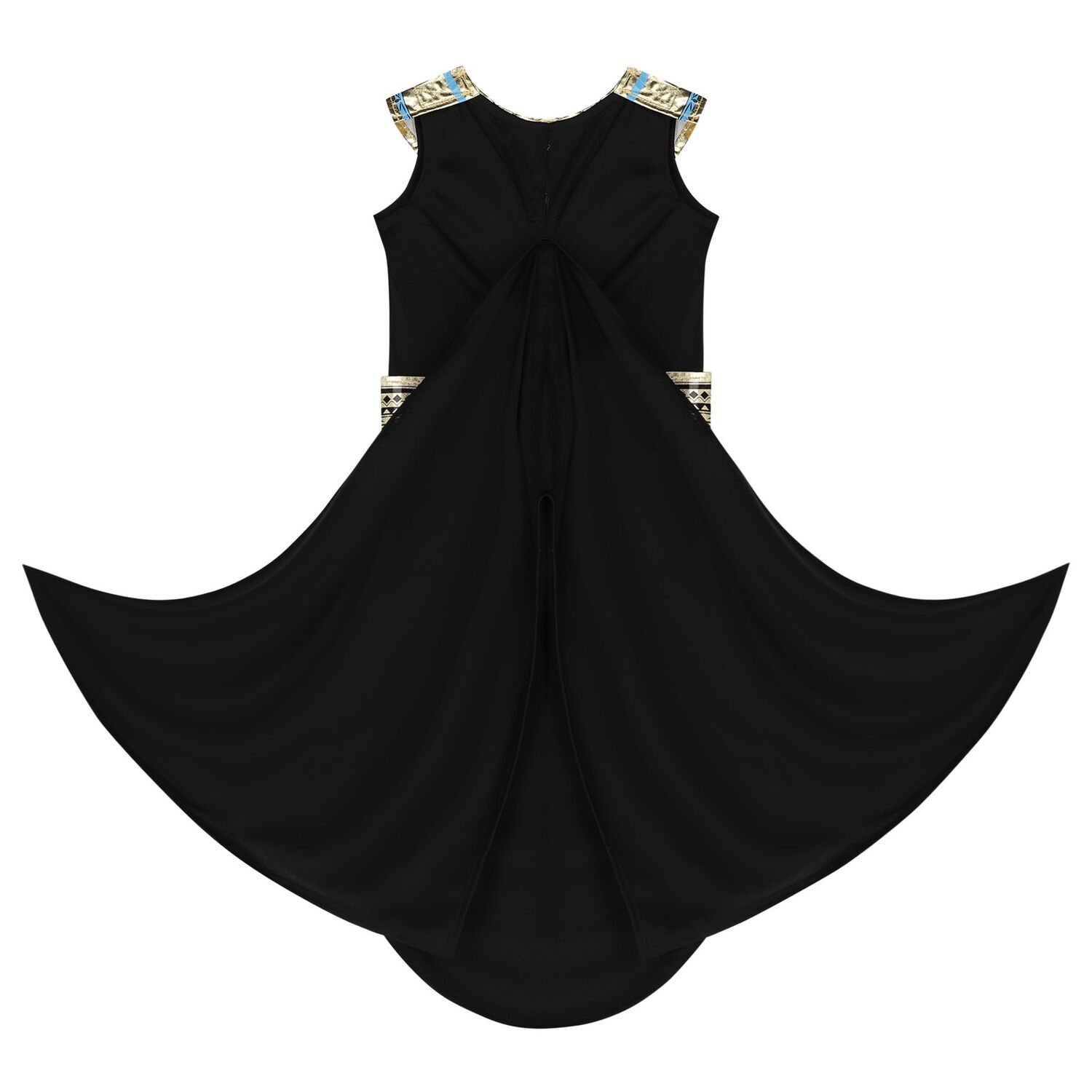 Girls Black & Gold Egyptian Pharoah Costume, 1, hi-res