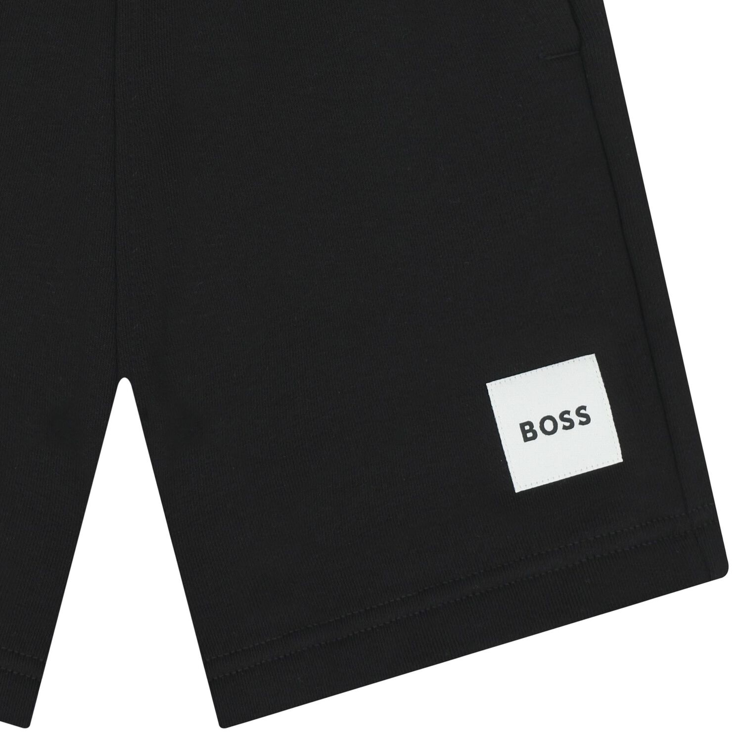 Boys Black Logo Shorts, 2, hi-res