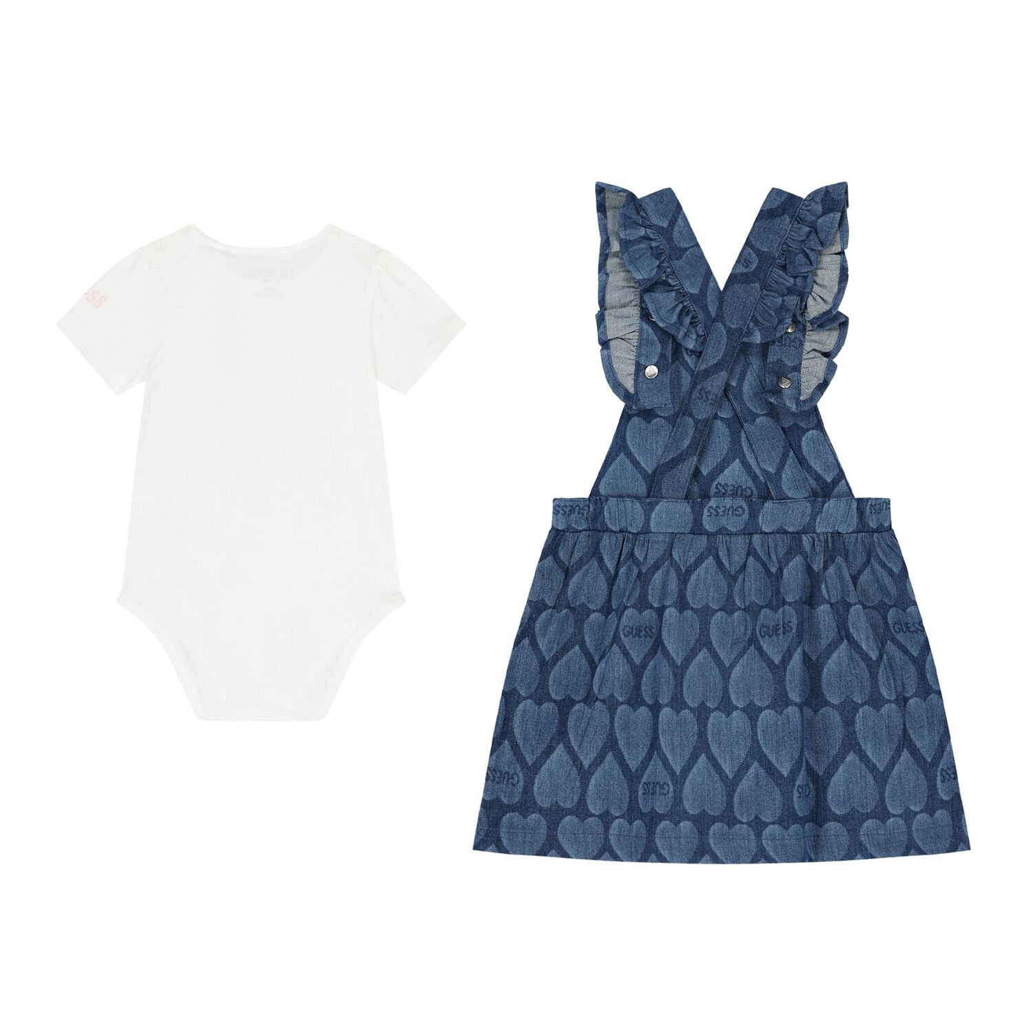 طقم دنغرى بنات باللون الأزرق و الأبيض, 1, hi-res image number null