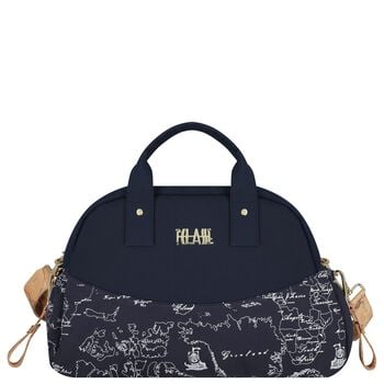 Navy Blue Geo Map Baby Changing Bag 