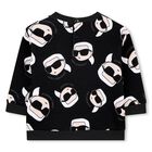 Younger Boys Black Ikonik Karl Sweatshirt, 1, hi-res