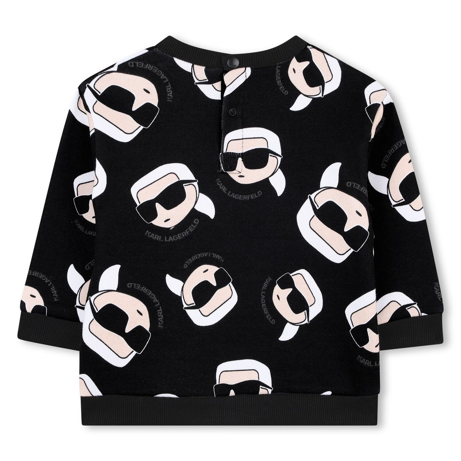 Younger Boys Black Ikonik Karl Sweatshirt, 1, hi-res