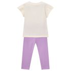 Girls Ivory & Lilac Leggings Set, 2, hi-res