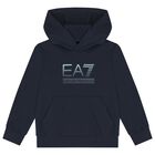 Boys Navy Blue Logo Tracksuit, 2, hi-res