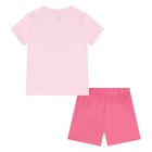 Younger Girls Pink Logo Shorts Set, 1, hi-res