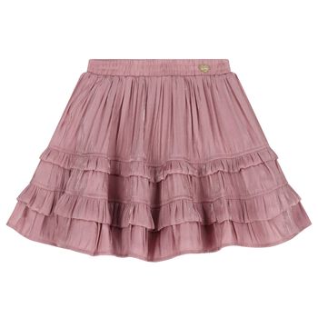 Girls Pink Ruffle Skirt