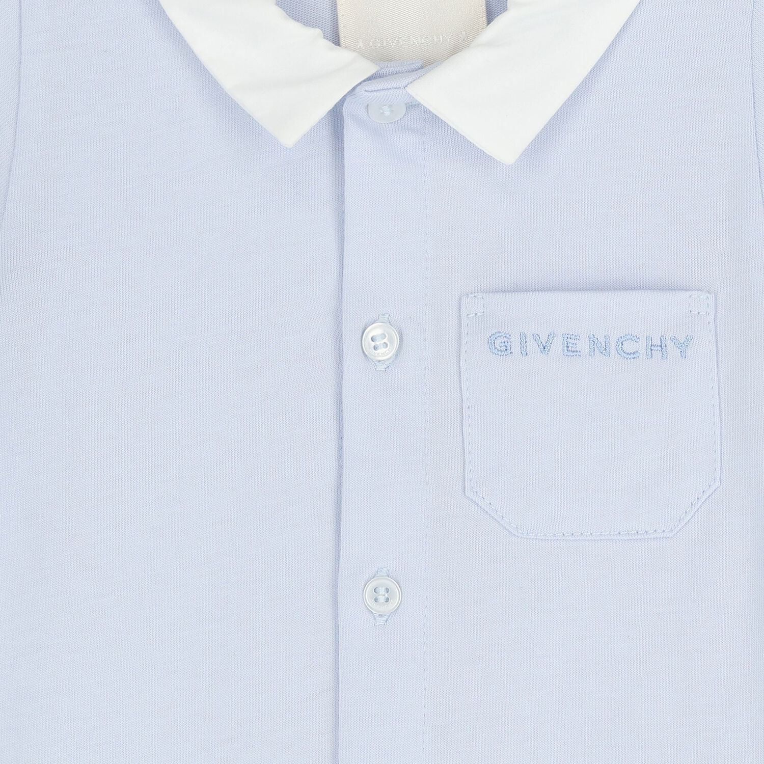 Baby Boys Blue Logo Romper Set, 1, hi-res