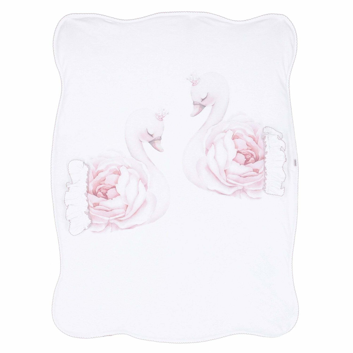 Baby Girls White Printed Blanket, 1, hi-res