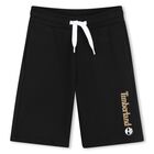 Boys Black Logo Shorts, 1, hi-res