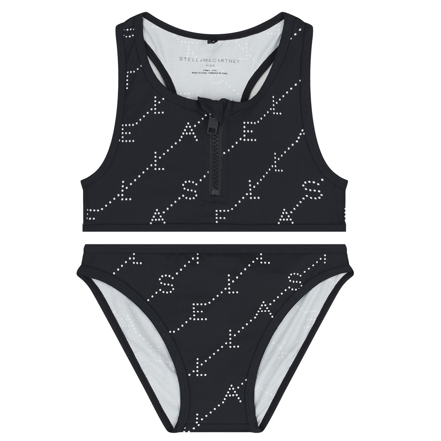 Girls Black & White Bikini, 1, hi-res