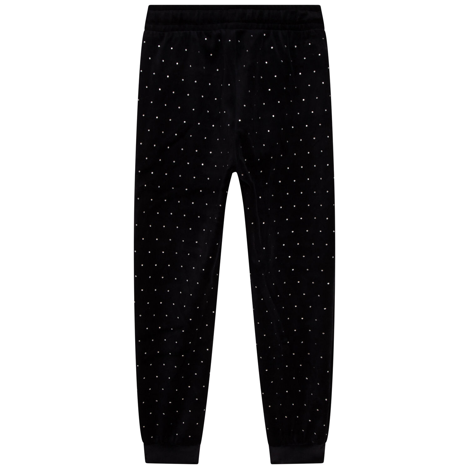 Girls Black Logo Embellished Joggers, 1, hi-res