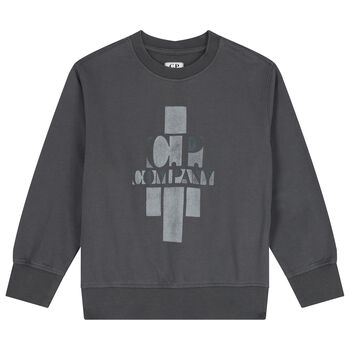 Boys Khaki Logo Sweatshirt