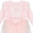 Baby Girls Pink Swan Tutu Babygrow, 1, hi-res