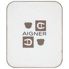 Baby Boys White & Blue Logo Blanket, 1, hi-res