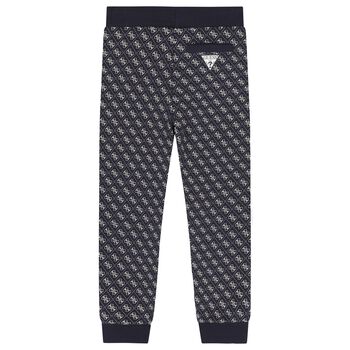 Boys Navy Blue Logo Joggers