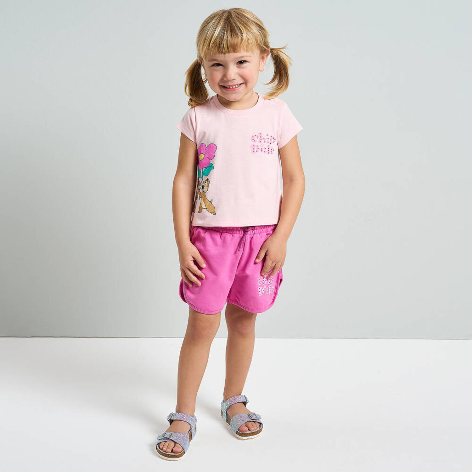 Girls Pink Disney Shorts Set, 1, hi-res image number null