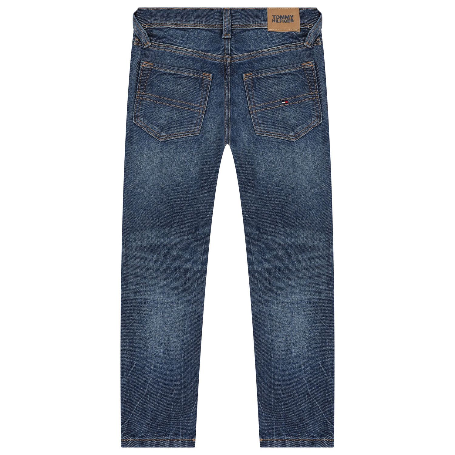 Boys Blue Denim Logo Jeans, 1, hi-res image number null