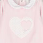 Baby Girls Pink Heart Babygrow, 1, hi-res