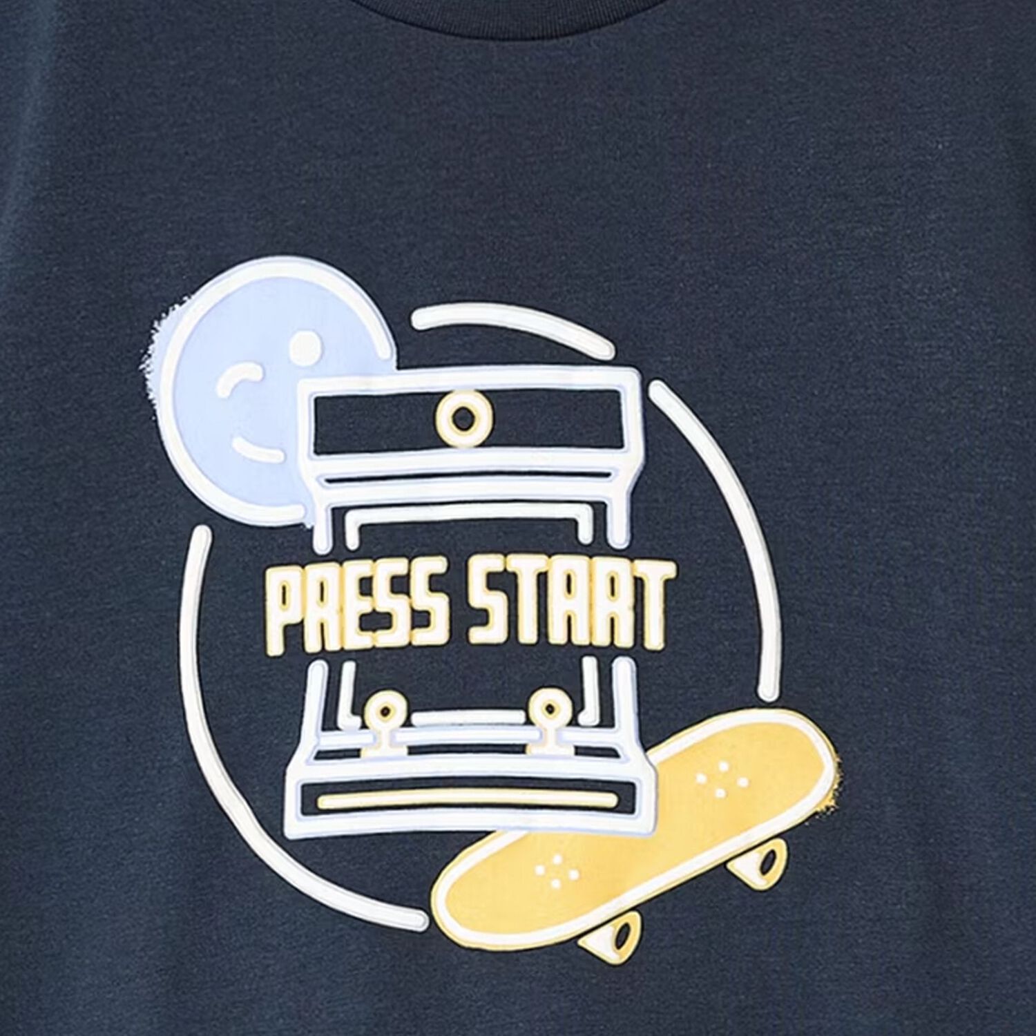 Boys Navy Blue Skate Board T-Shirt, 1, hi-res