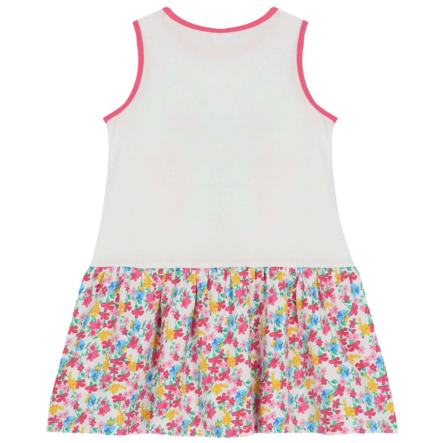 فستان بنات بالزهور باللون الابيض, 1, hi-res