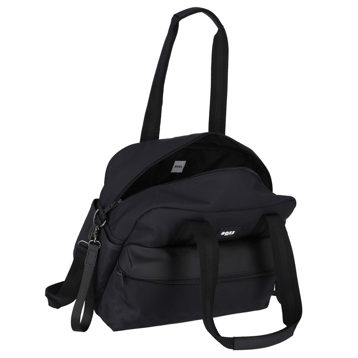 Black Logo Baby Changing Bag, 1, hi-res