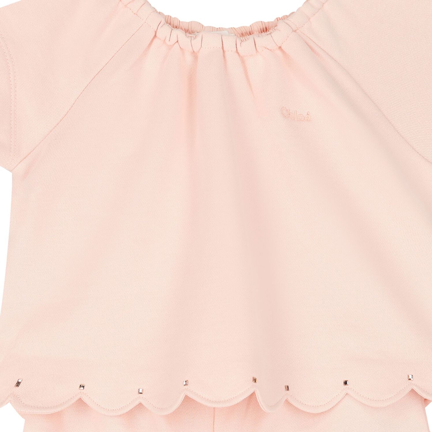 Baby Girls Pink Logo Romper, 1, hi-res image number null