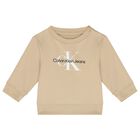 طقم هدايا بدلة رياضية باللون البيج والأبيض (3 قطع ), 3, hi-res