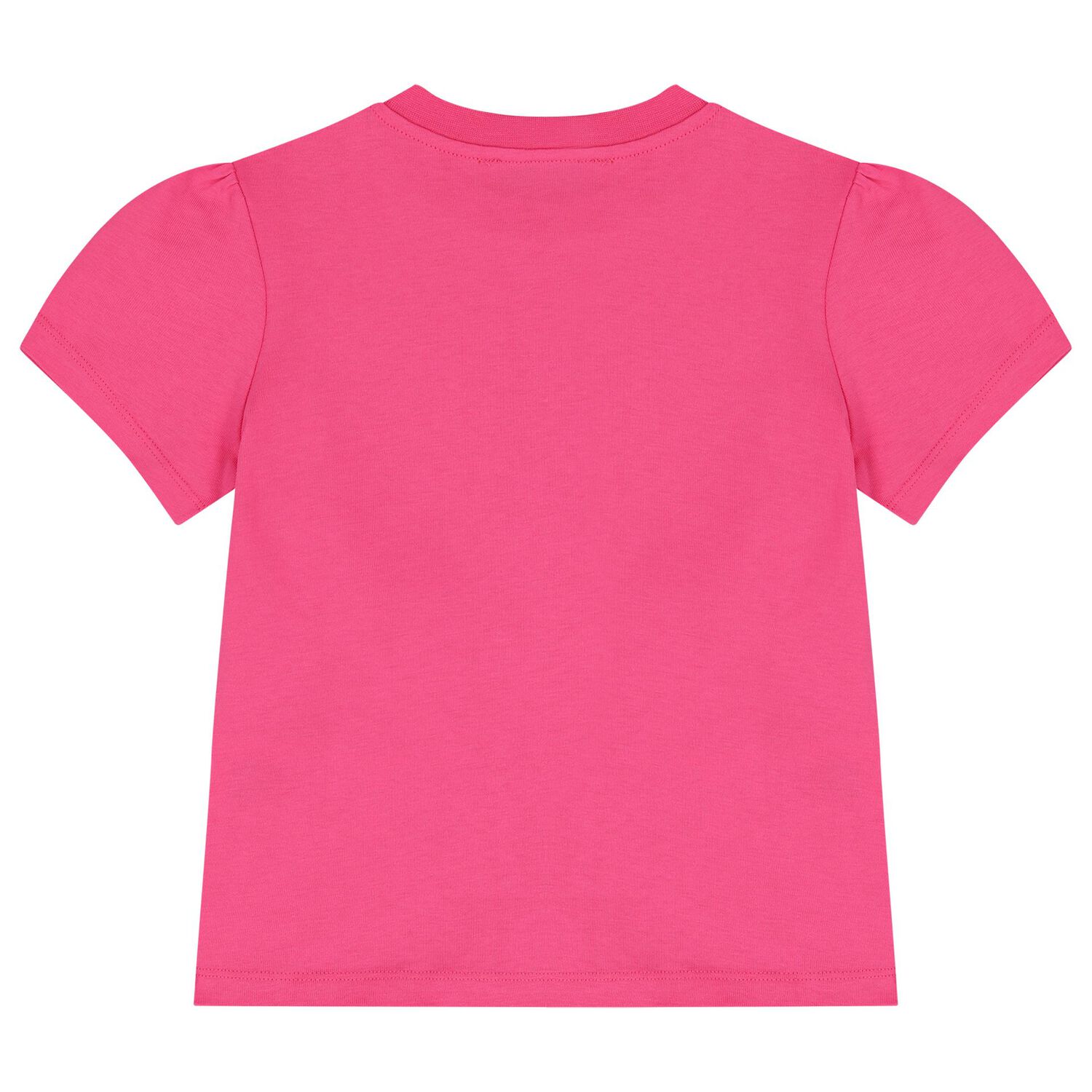 بلوزة بالشعار المرصع باحجار الراين باللون الوردي للبنات , 2, hi-res