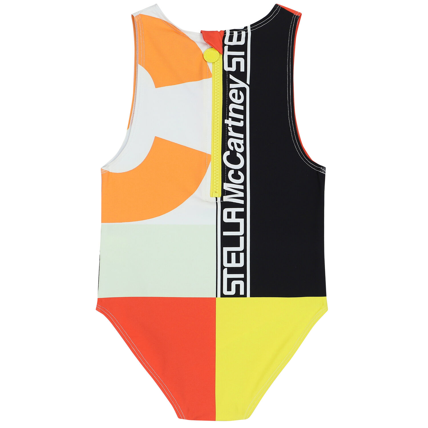 Girls Multi-Colored Logo Swimsuit, 1, hi-res