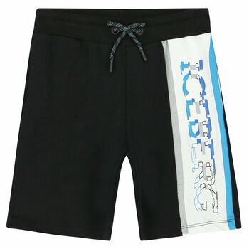 Boys Black Logo Short