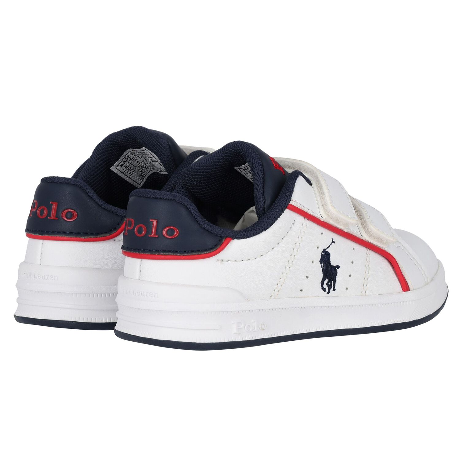 حذاء رياضى أولاد بالشعار باللون الأبيض , 1, hi-res