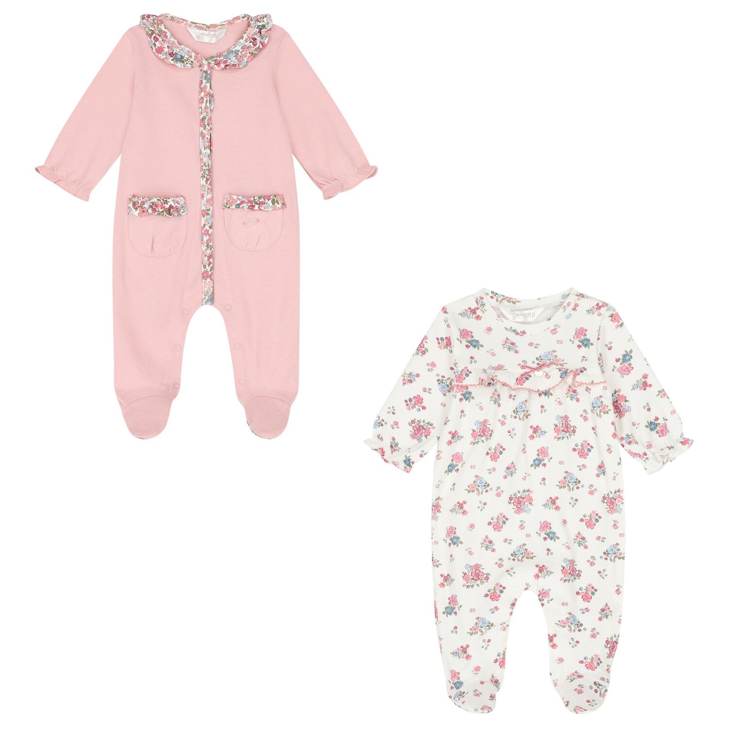 طقم بنات باللون الأبيض و الوردي ( قطعتين), 1, hi-res