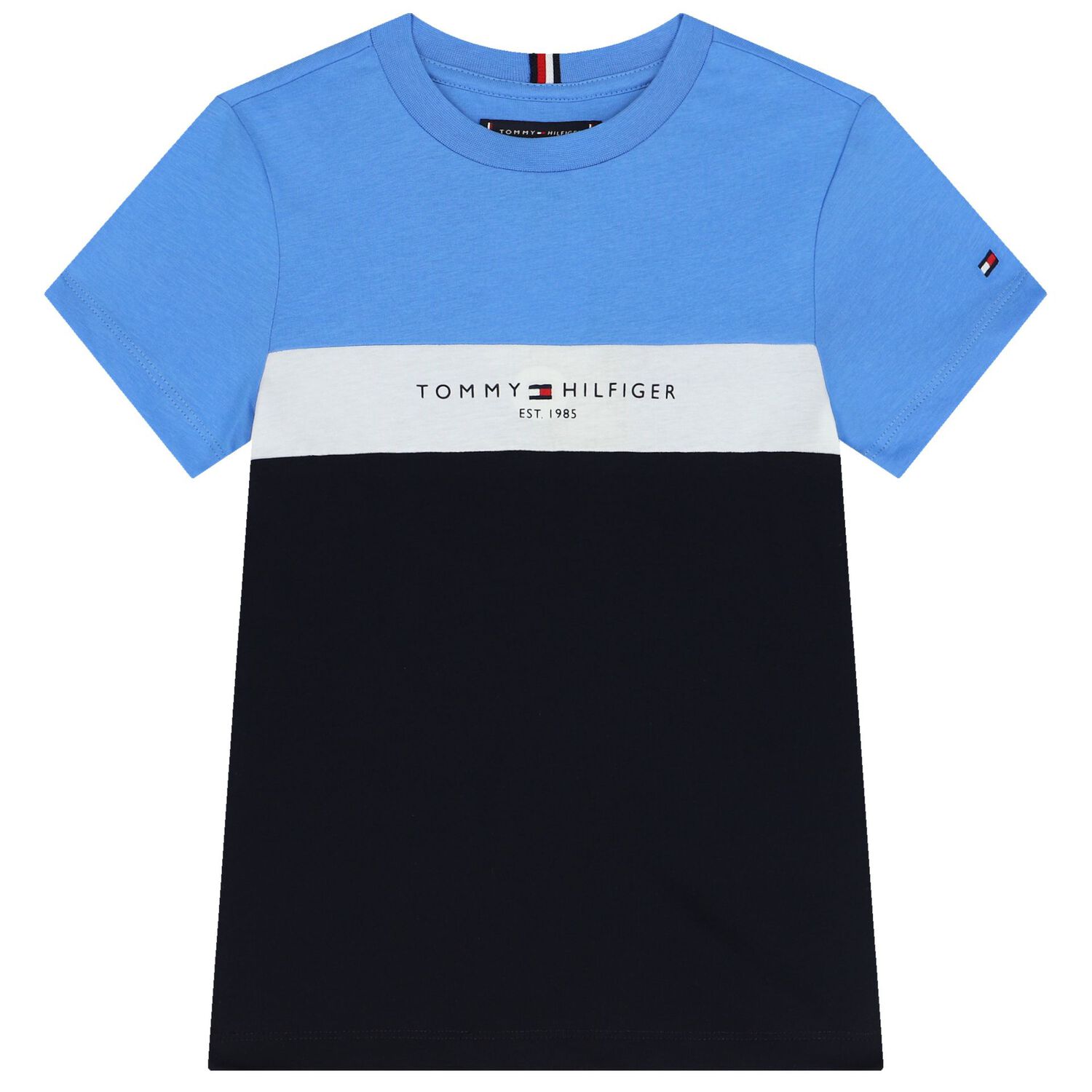 Boys Navy Blue & Blue Logo Shorts Set, 1, hi-res image number null