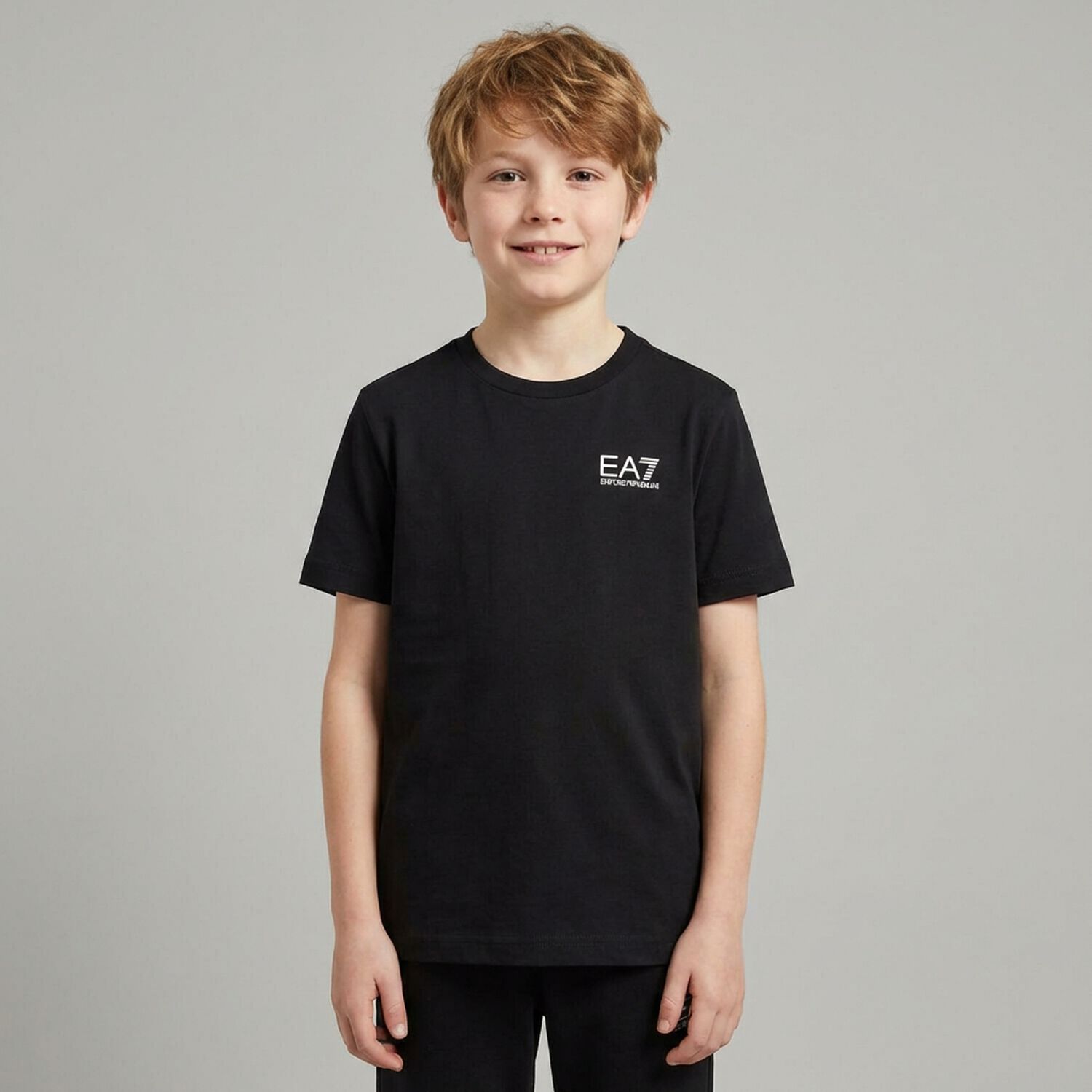 Boys Black Logo T-Shirt, 10, hi-res