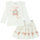 Girls Ivory Skirt Set, 3, hi-res