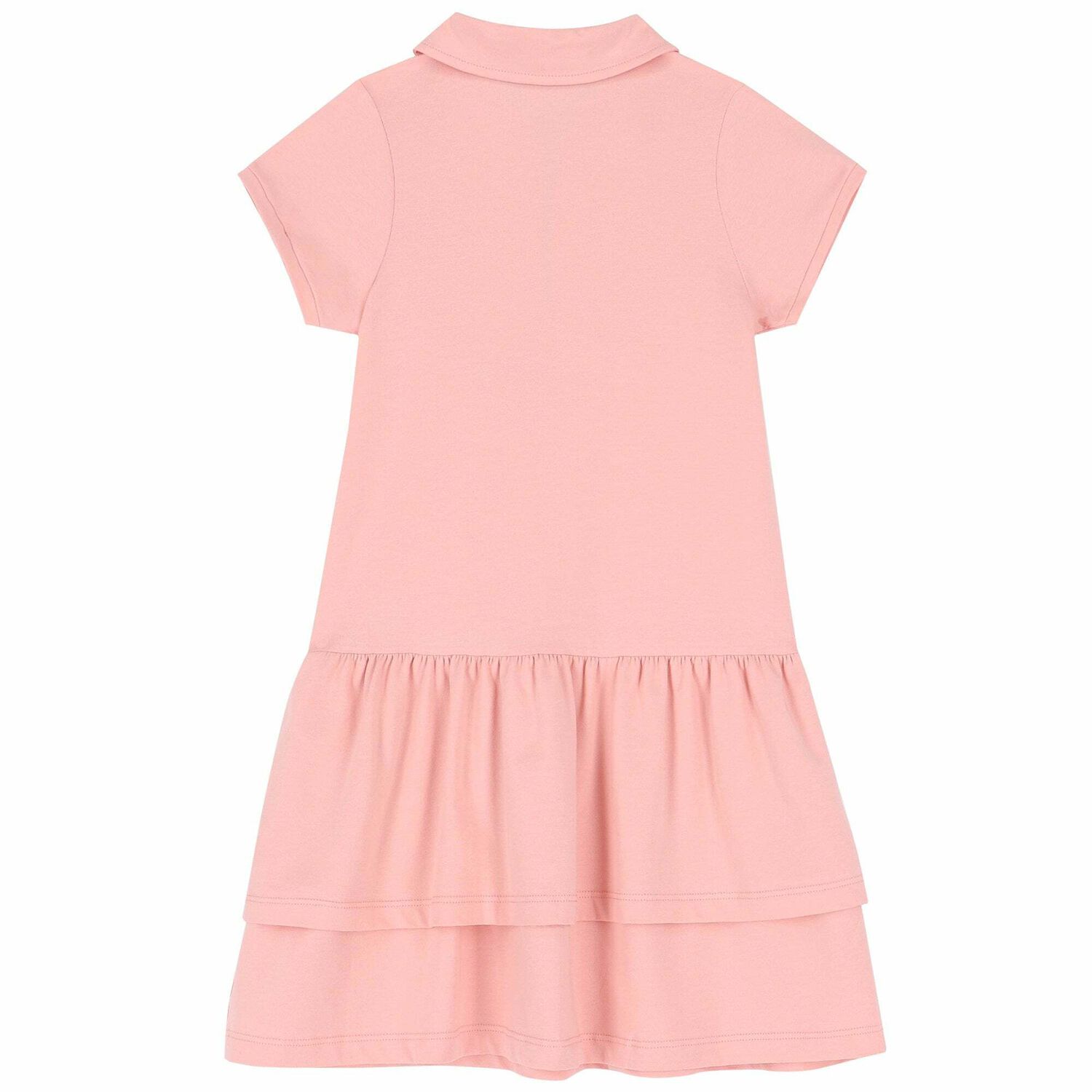 Girls Pink Logo Polo Dress, 2, hi-res