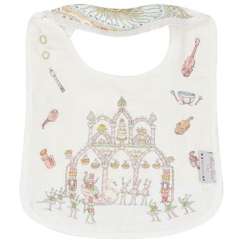 White & Blue Nutcracker Baby Bib