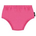 طقم فستان باللون وردي بشعار , 1, hi-res