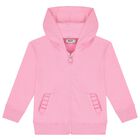 Younger Girls Pink Logo Tracksuit, 1, hi-res