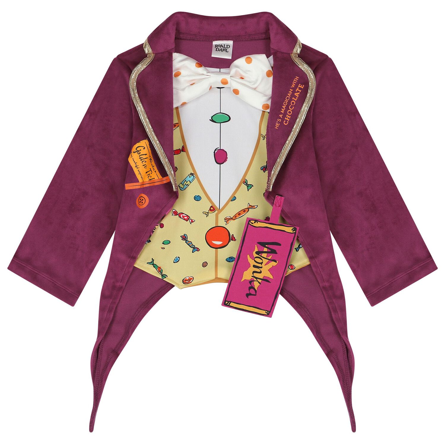 Boys Multi-Coloured Willy Wonka Costume, 1, hi-res